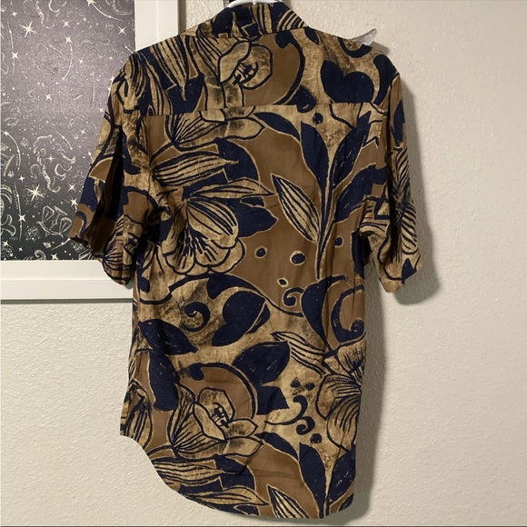 Jams World Brown and Blue Floral Casual Shirt - Picture 5 of 5